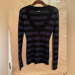 EXPRESS~DEEP V NECK~BLOUSE~NWOT~M